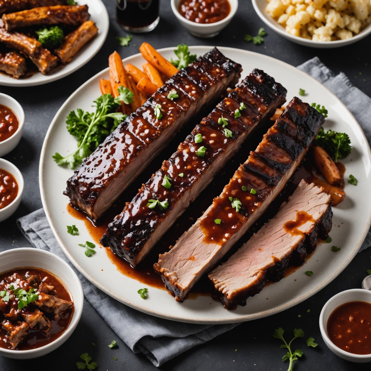 Ødelagte baby back ribs