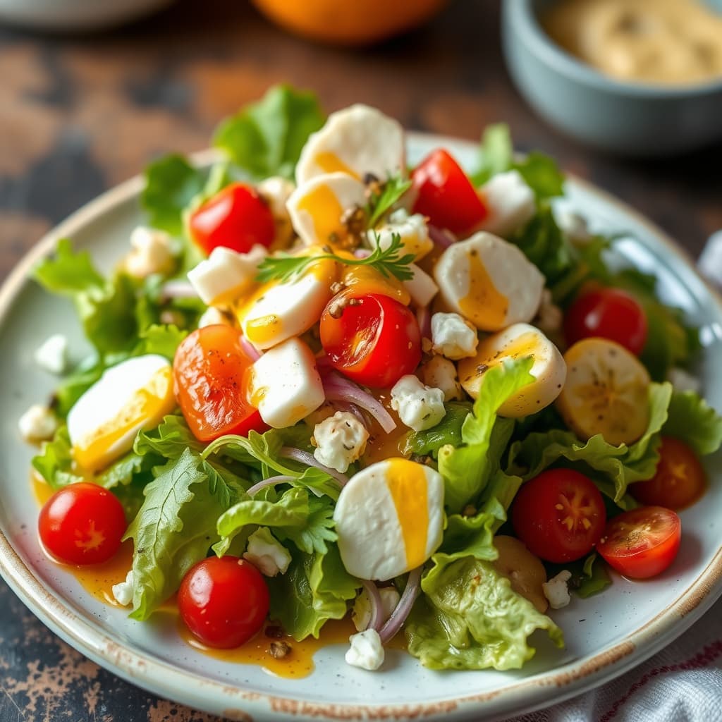 Off-White salat med sitrus-balsamico vinaigrette