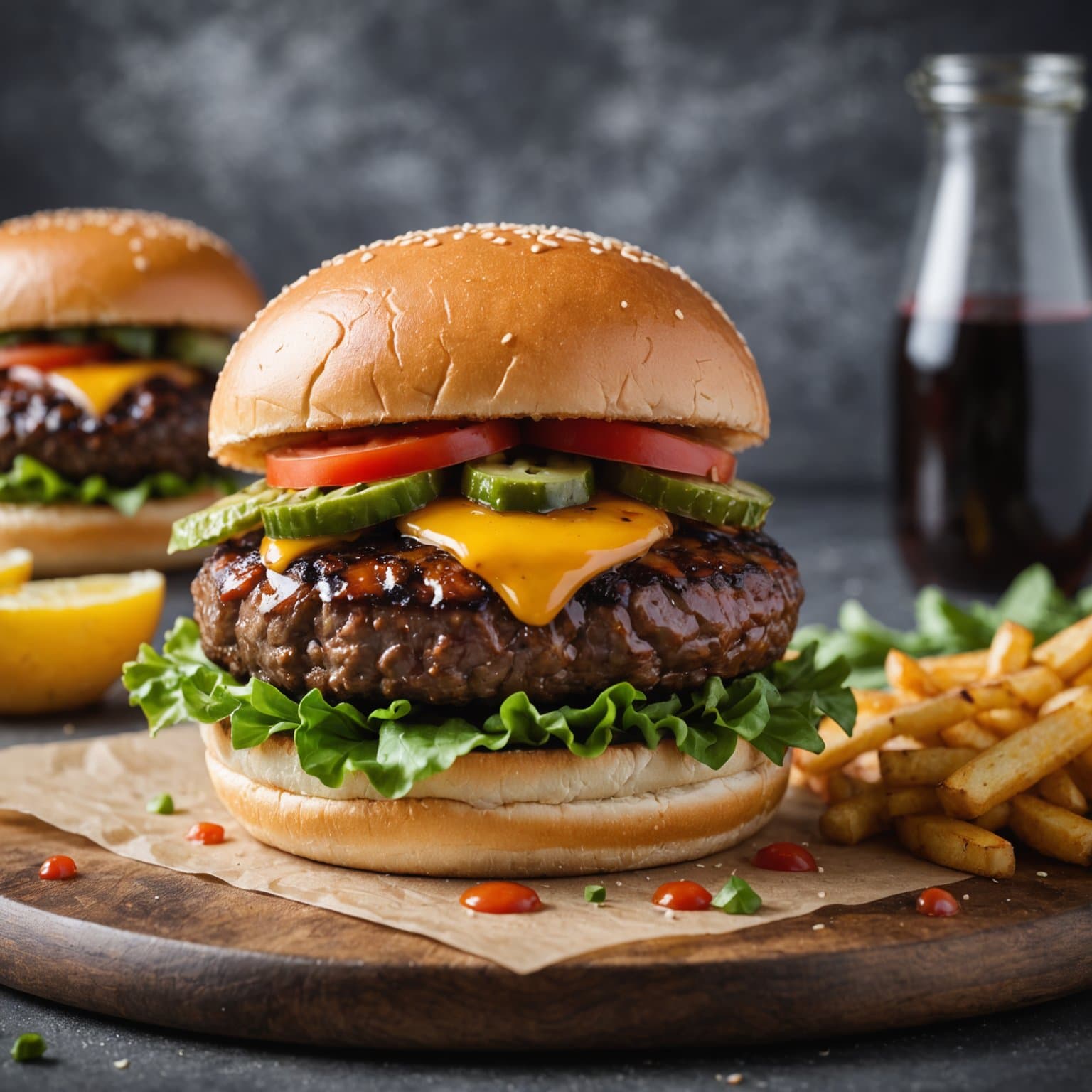 Okseburger med soyaglasur