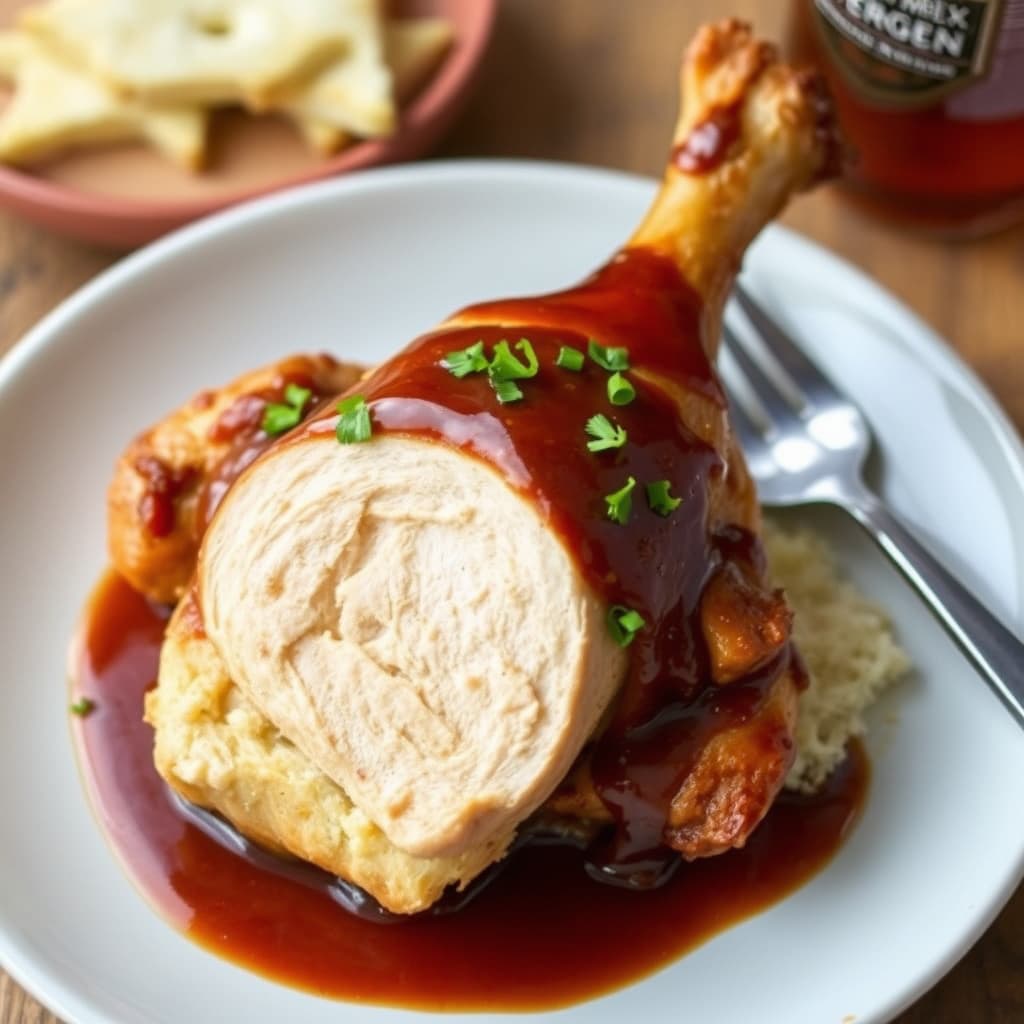 Øl-kylling med øl og molasses BBQ-saus