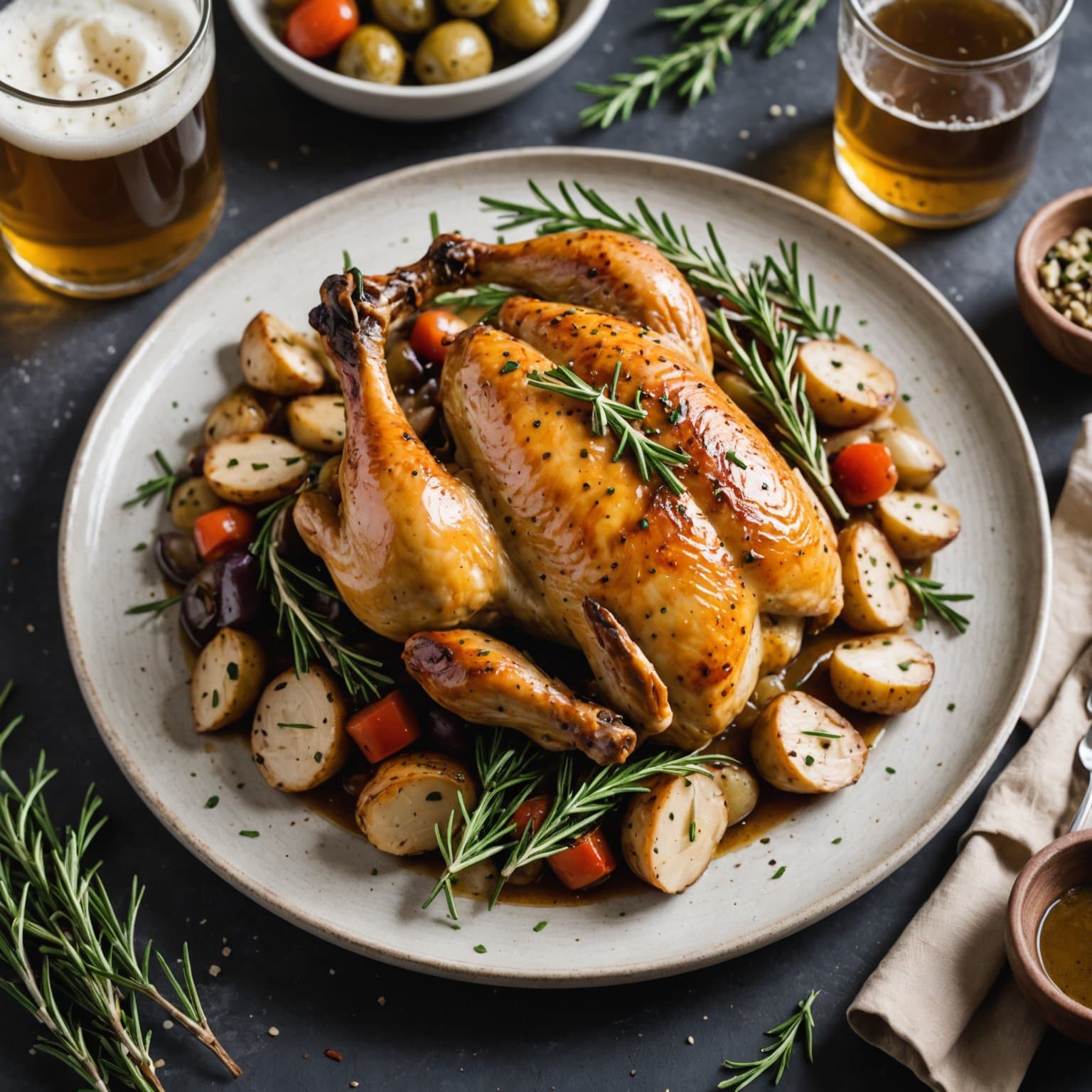 Øl-kylling med rosmarin