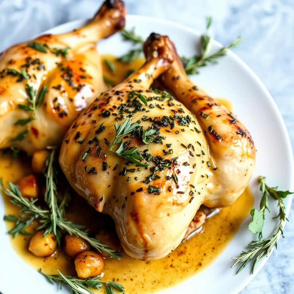 Ølburkrustet urterostet kylling