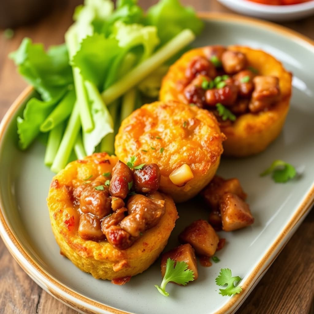 Online runde 2-oppskrift – Svinekjøtt- og maisbrødbiter