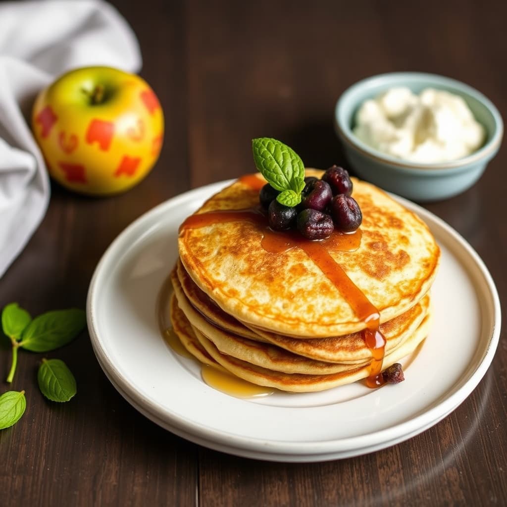 Oppustede eplepannekaker