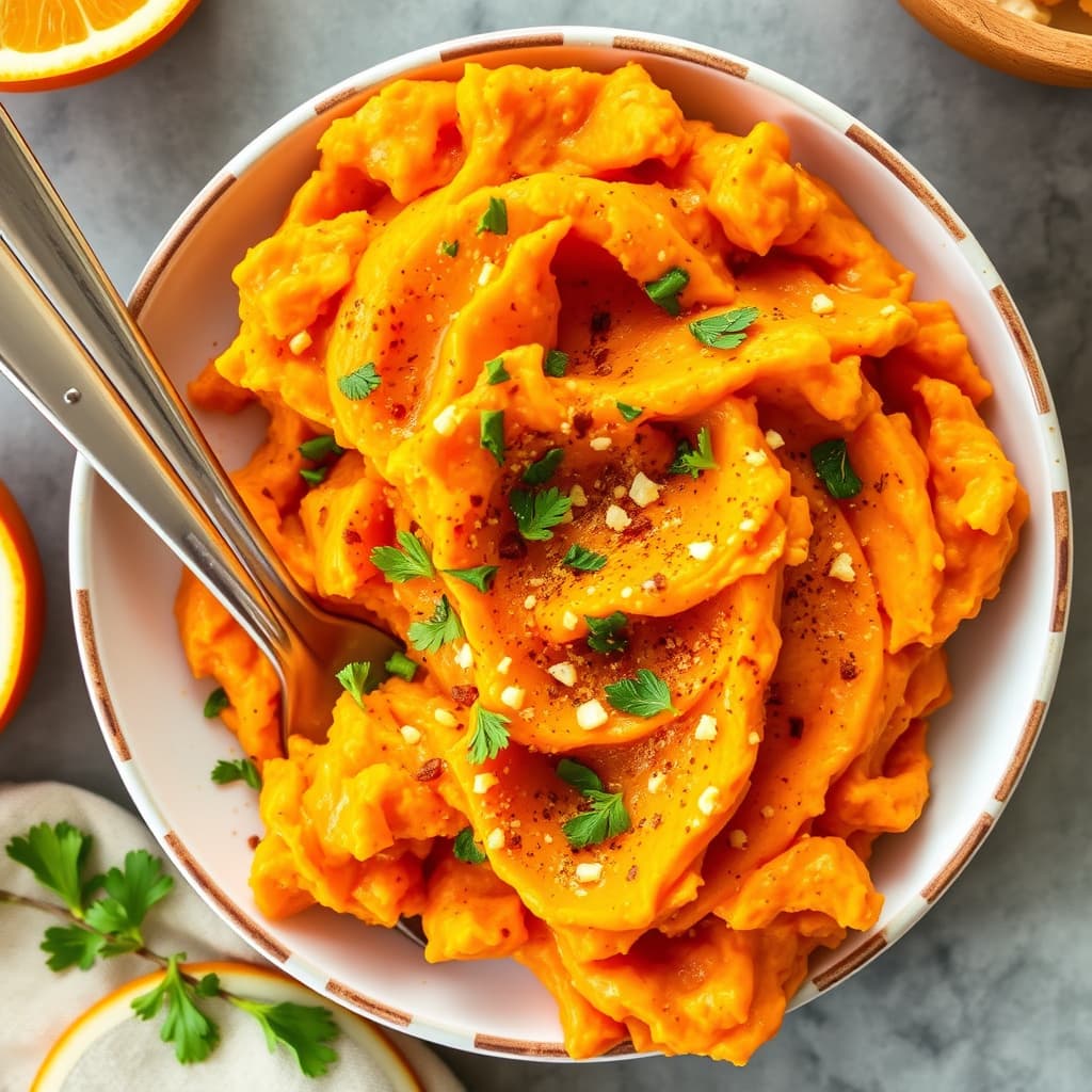 Oransje duftende mosede søtpoteter