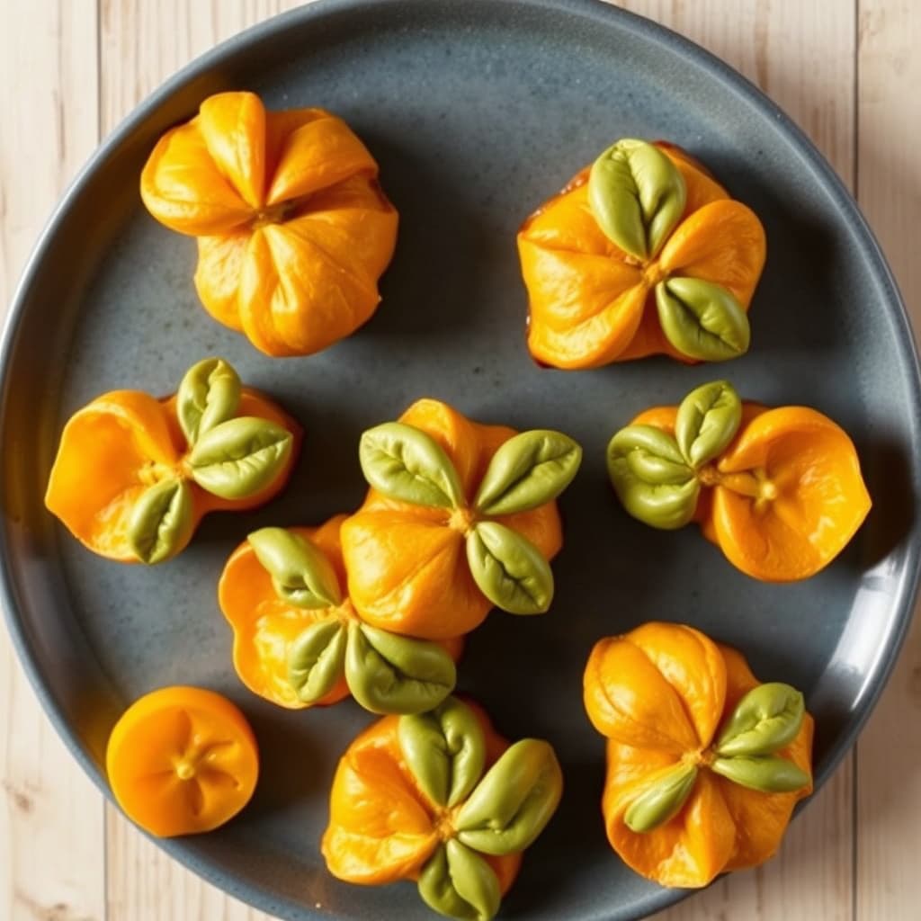 Oransje gresskar, kløverblad