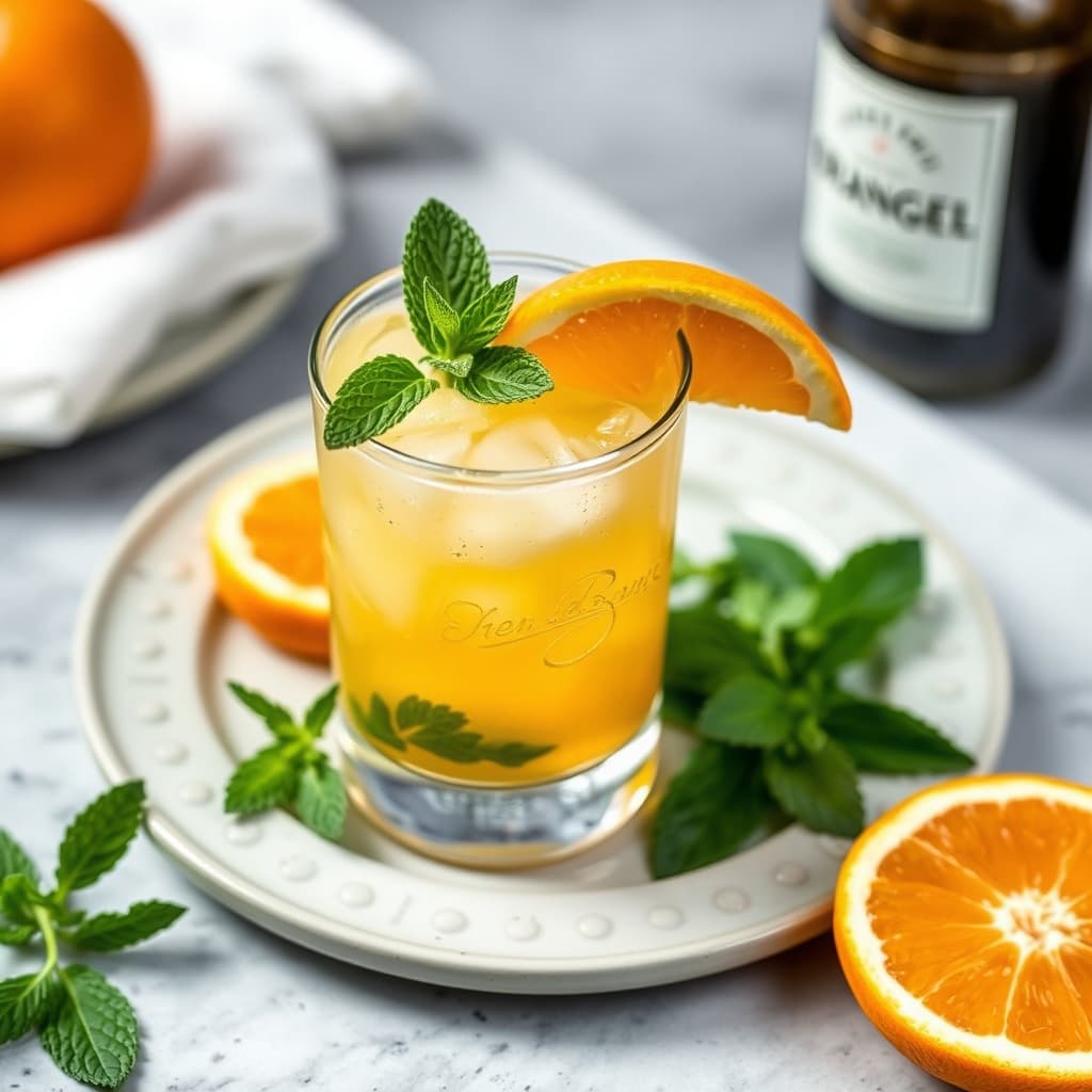 Oransje myntesirup julep