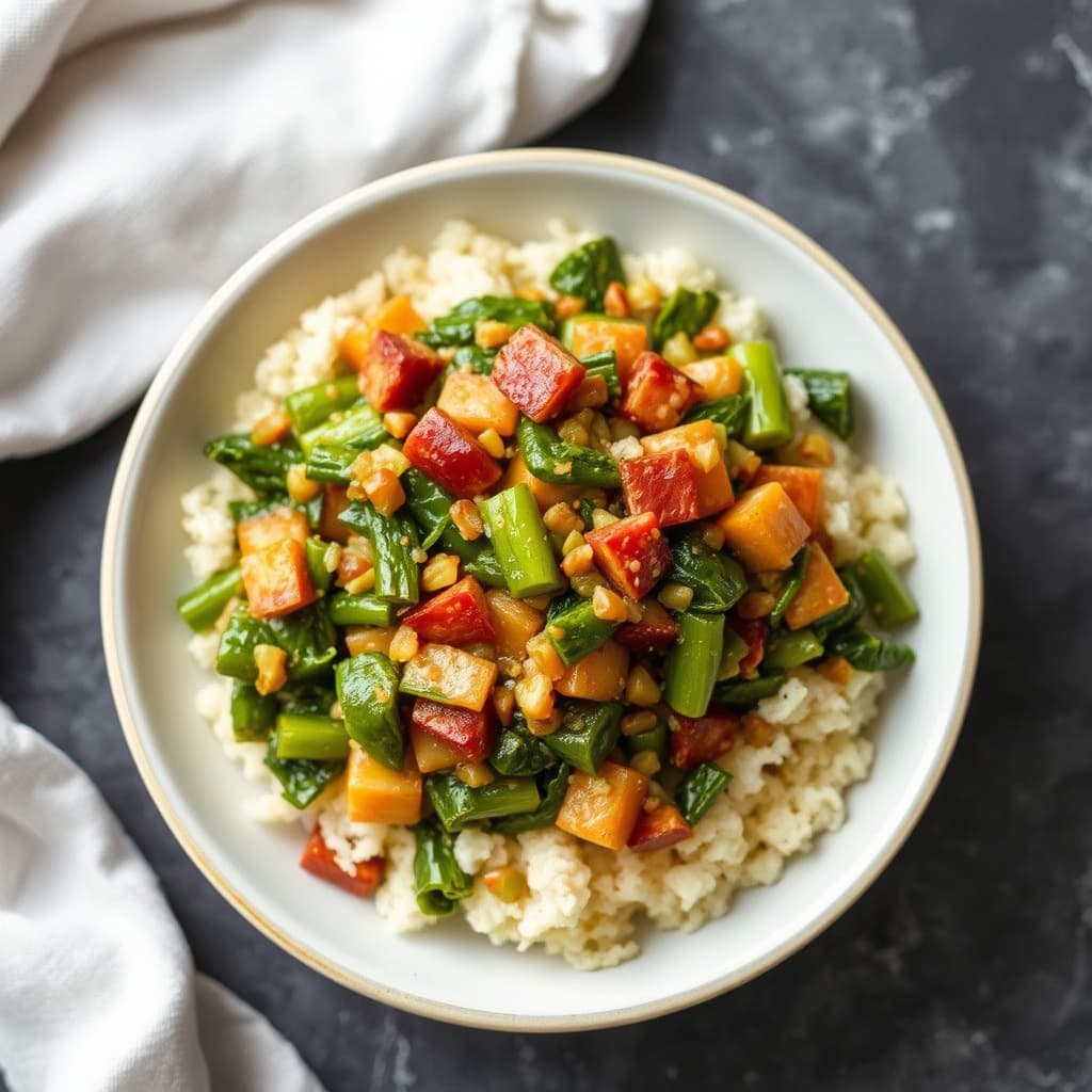 Orientalsk grønnsaksgrateng