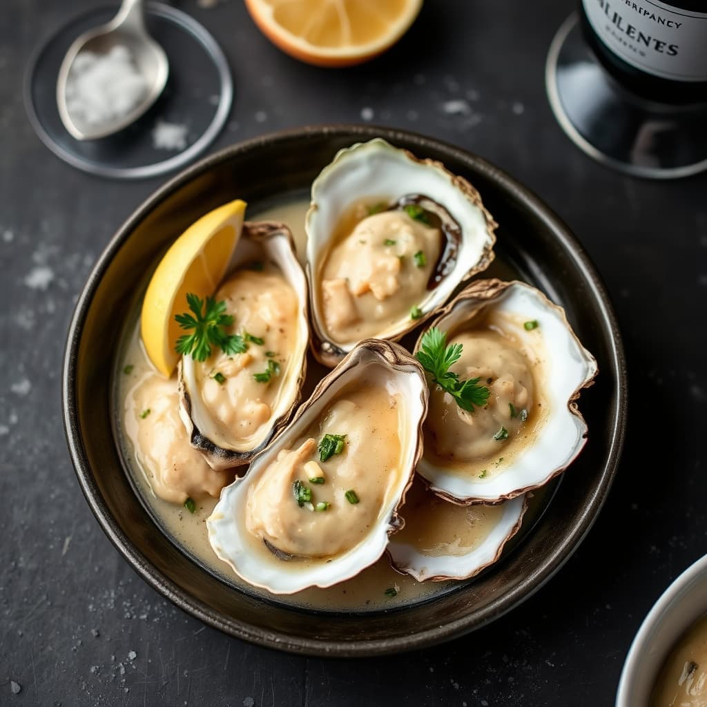 Østers i champagne-saus