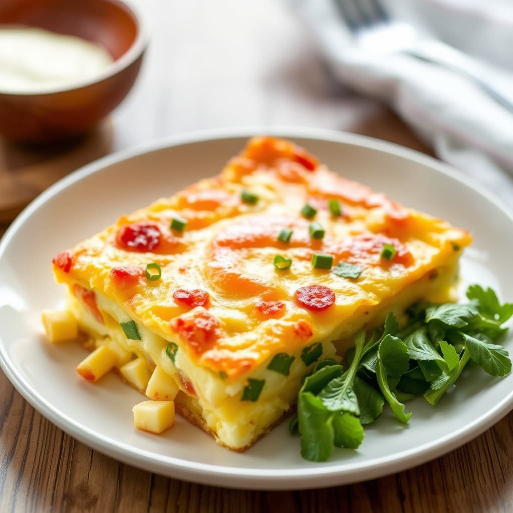 Overnight Egg- og Oste-Strata