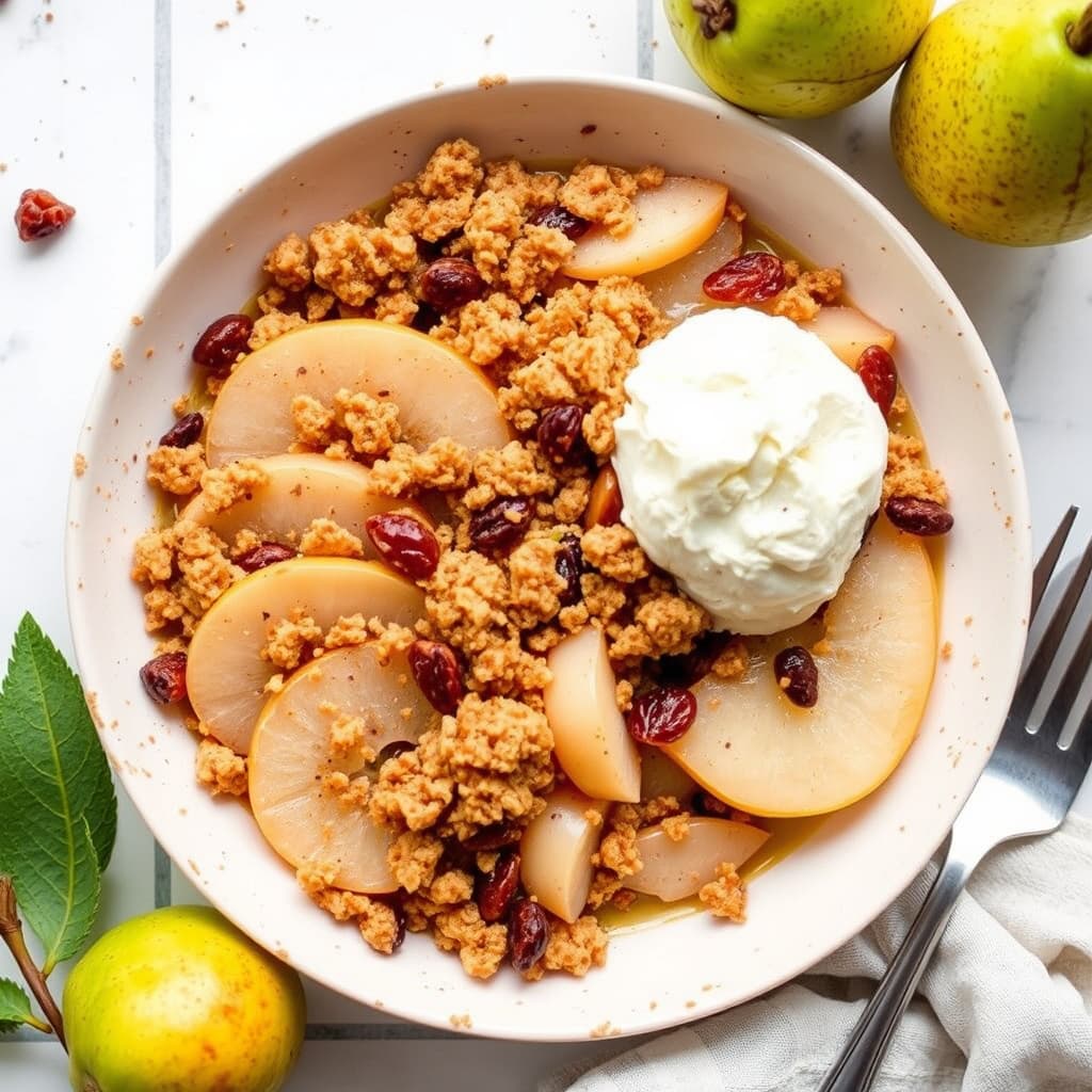 Pære- og gylden rosincrisp