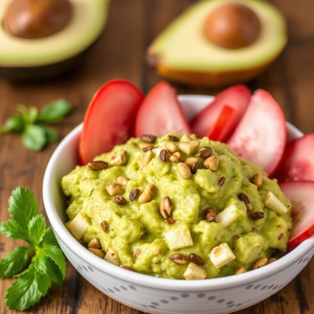 Pære- og pistasjguacamole