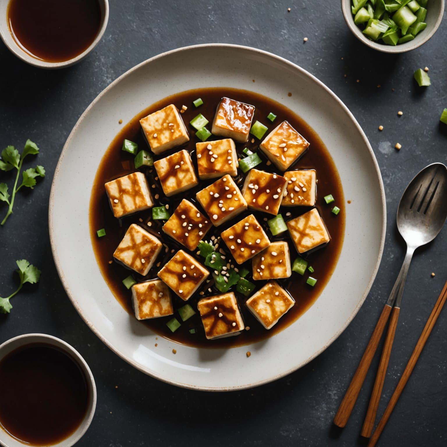 Panert tofu med asiatisk karamellsaus