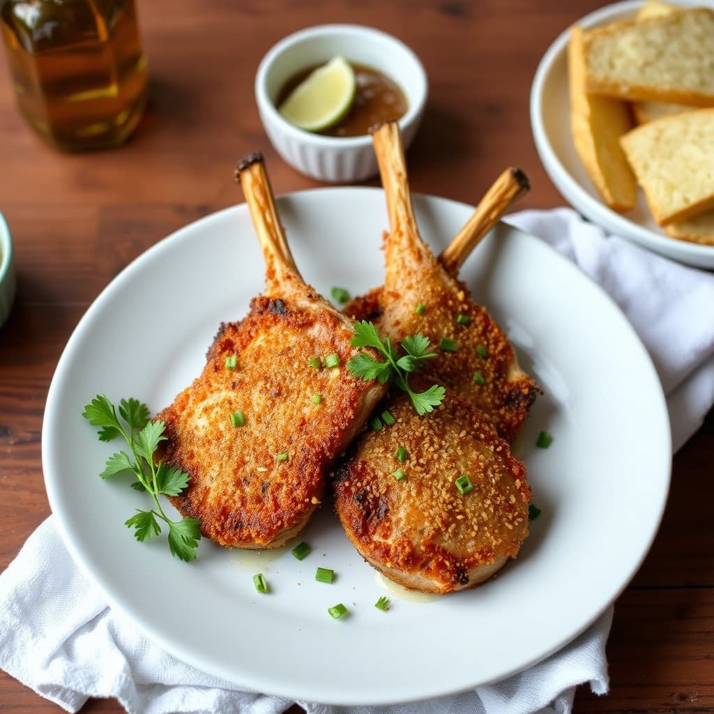 Panerte svinekoteletter med eddik - Chuletas con Vinagre