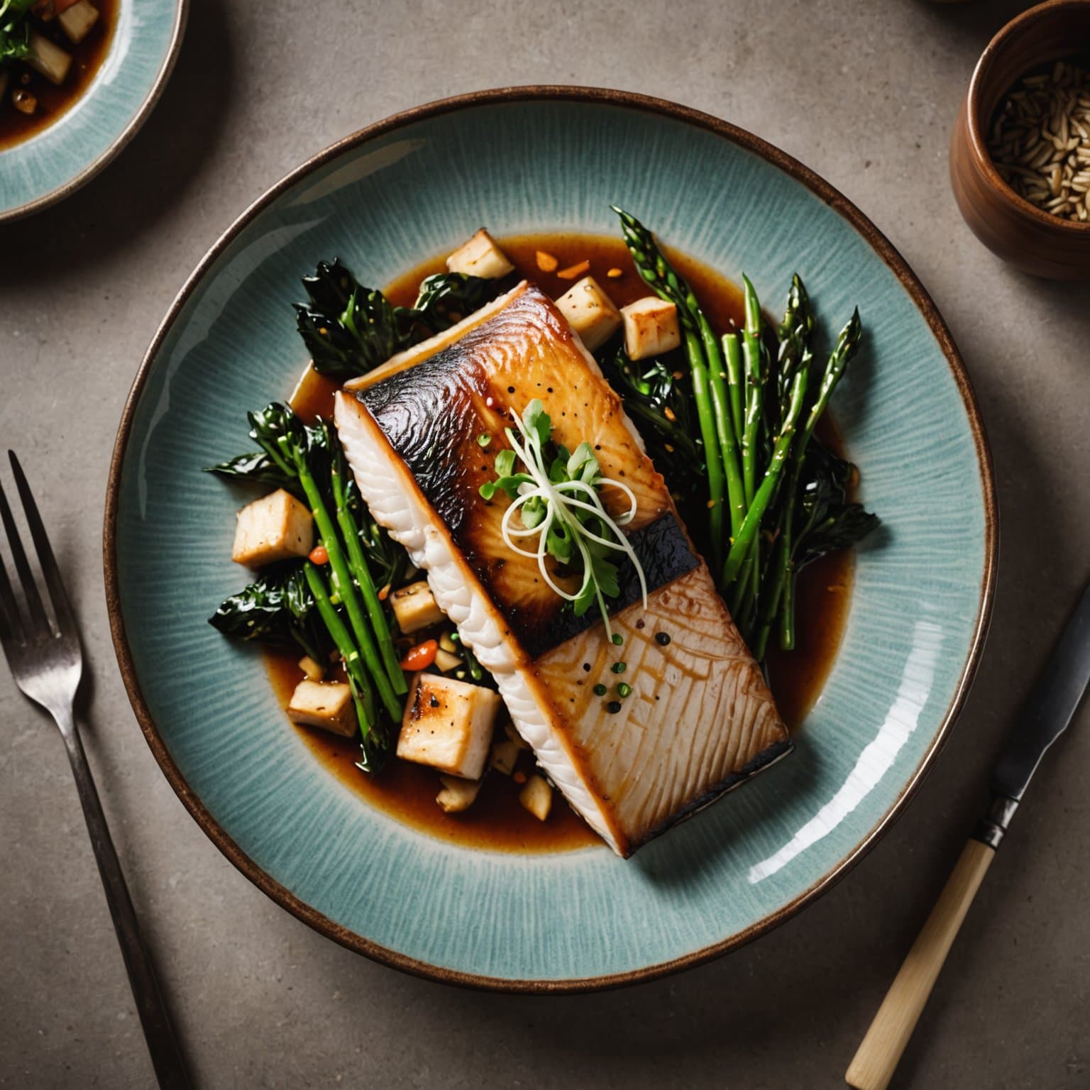 Panestekt sjøabbor med misomarinerte smaker