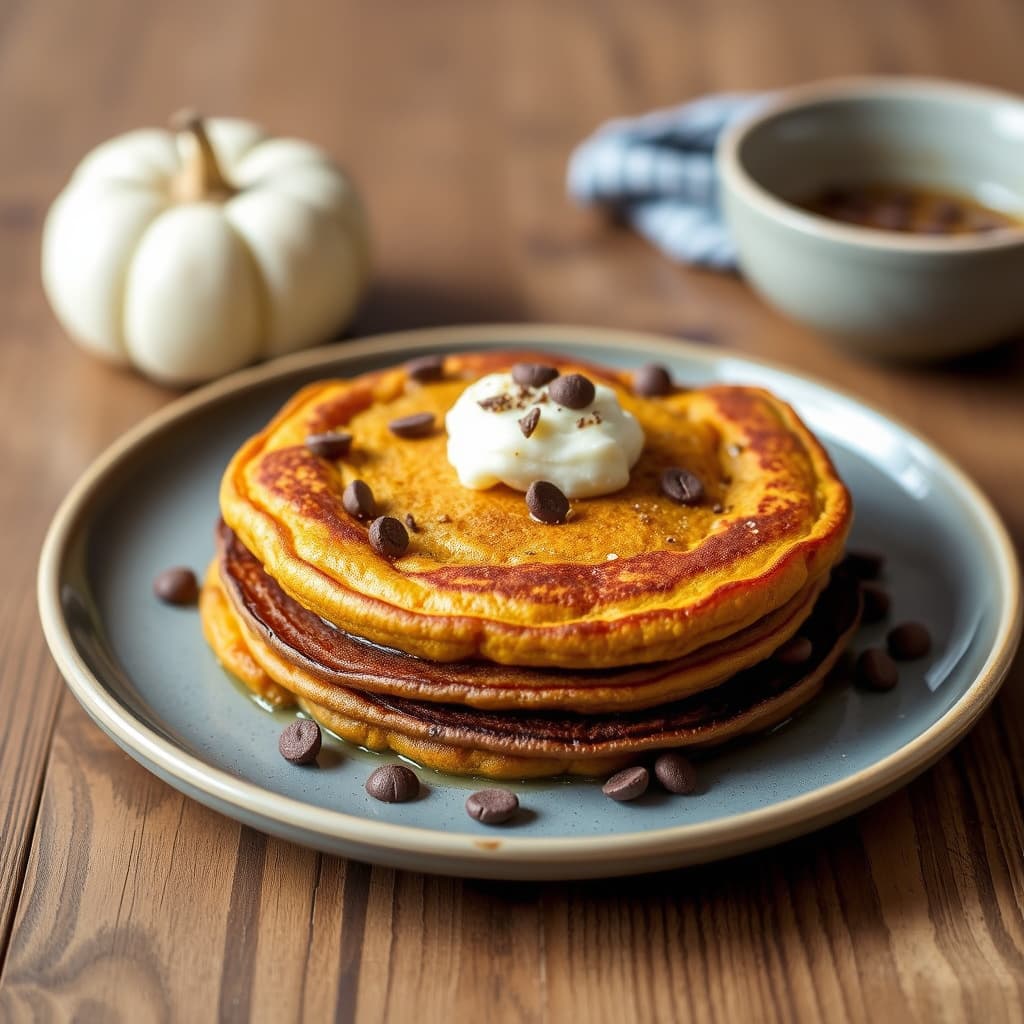 Pannekake med gresskar og luftige bobler