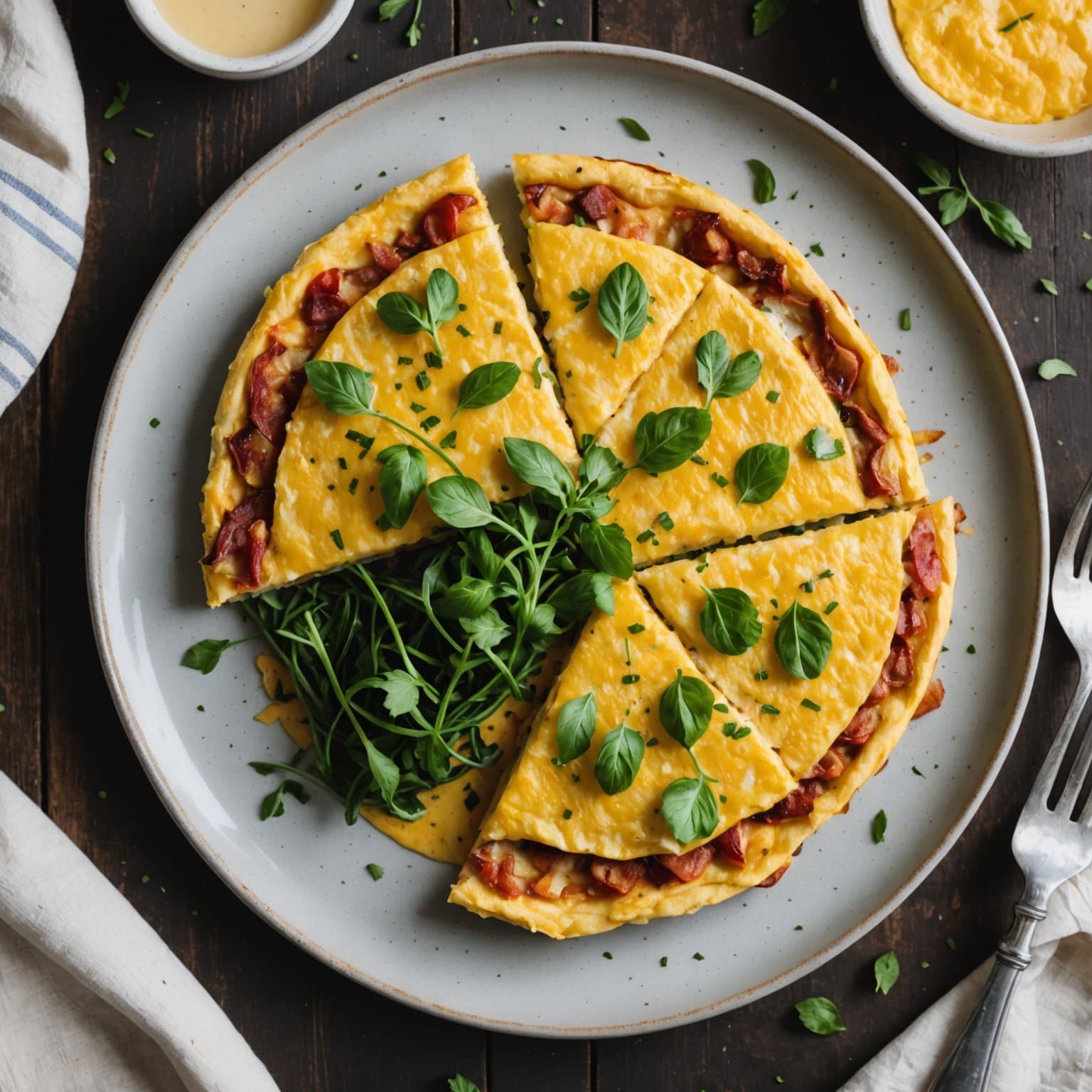 Parmesan- og potetomelett