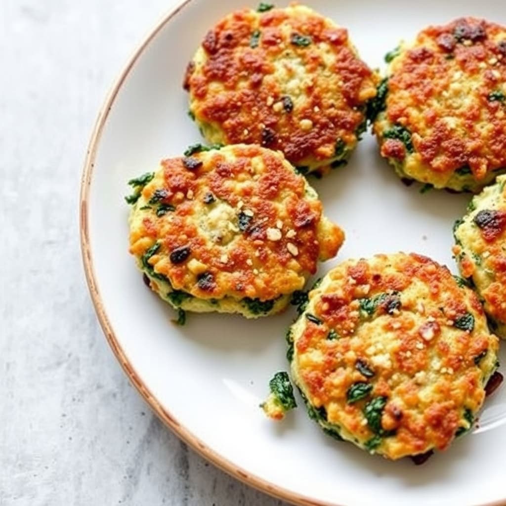 Parmesan- og spinatkaker