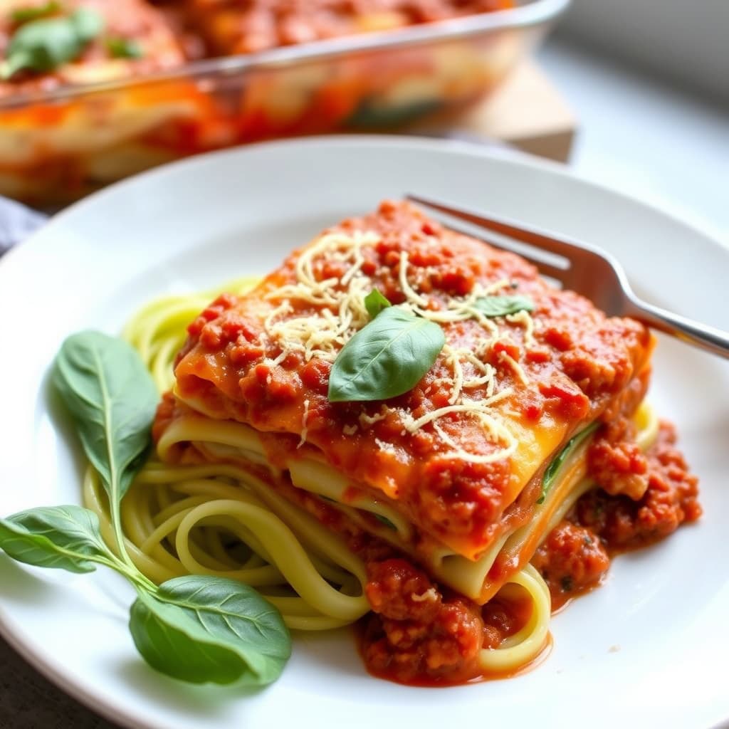 Pasticciata Bolognese—Lasagne med spinatnudler og Bolognesesaus