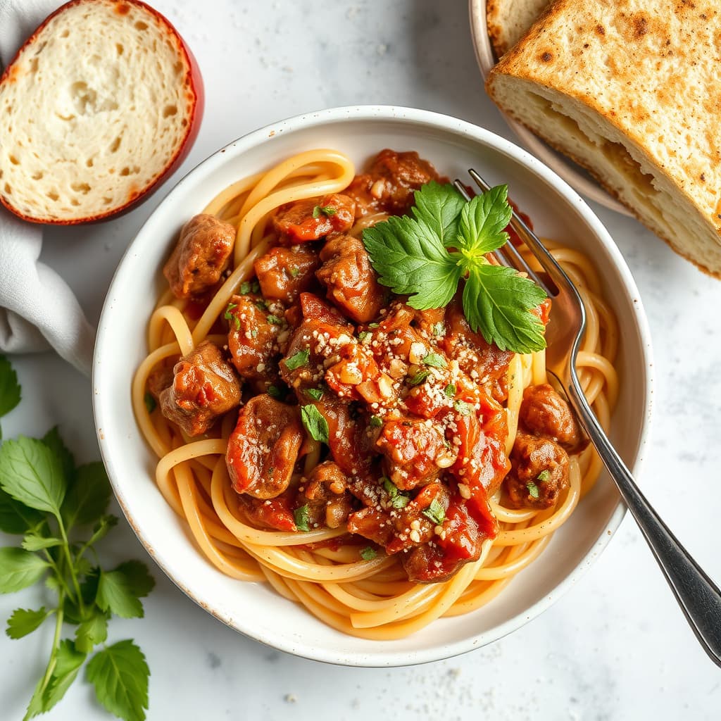 Pastitsada (Corfu-stil pasta med kalvesaus)
