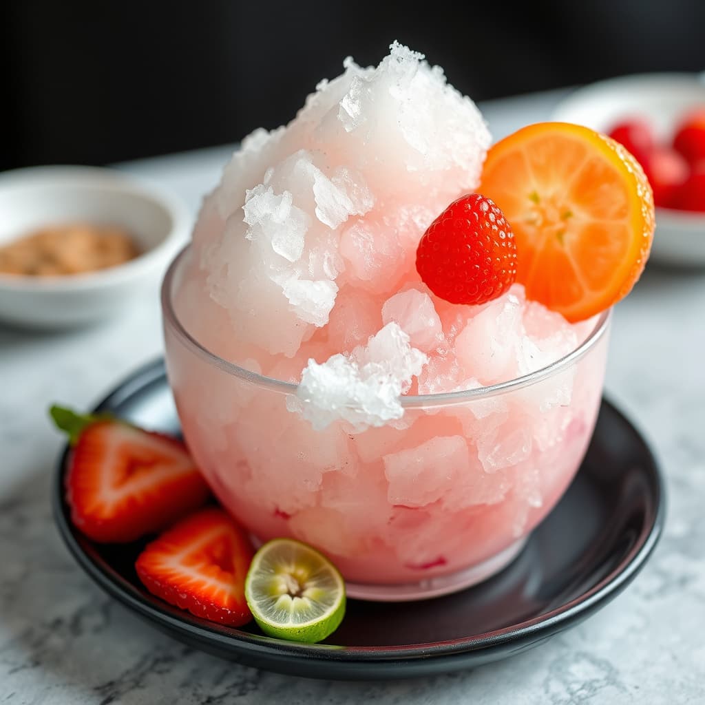 Pat Bing Soo (koreansk iskrem med knust is)