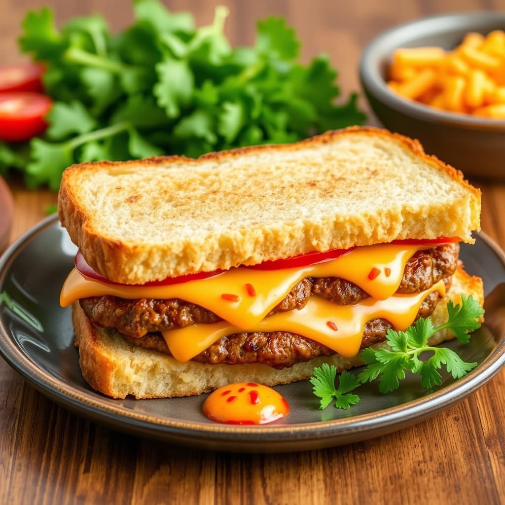 Patty Melt med pimento-ost