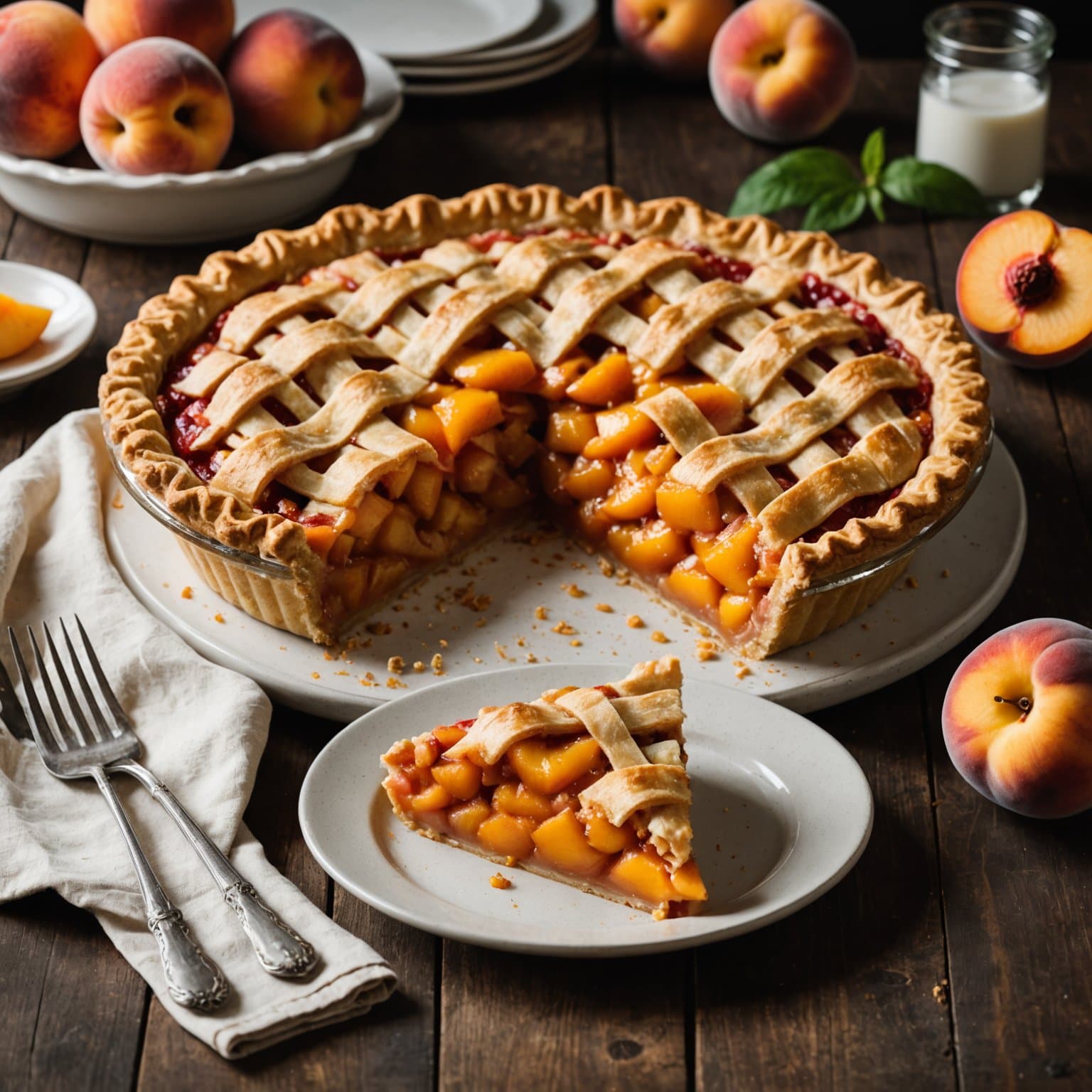 Peach Pie – den gamle, tradisjonelle oppskriften med to bunnlag