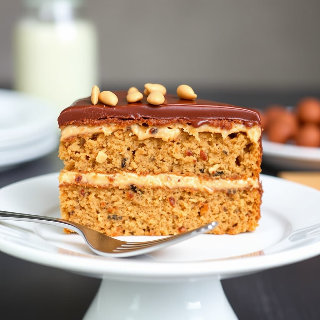 Peanøttaktig peanøttsmørkake