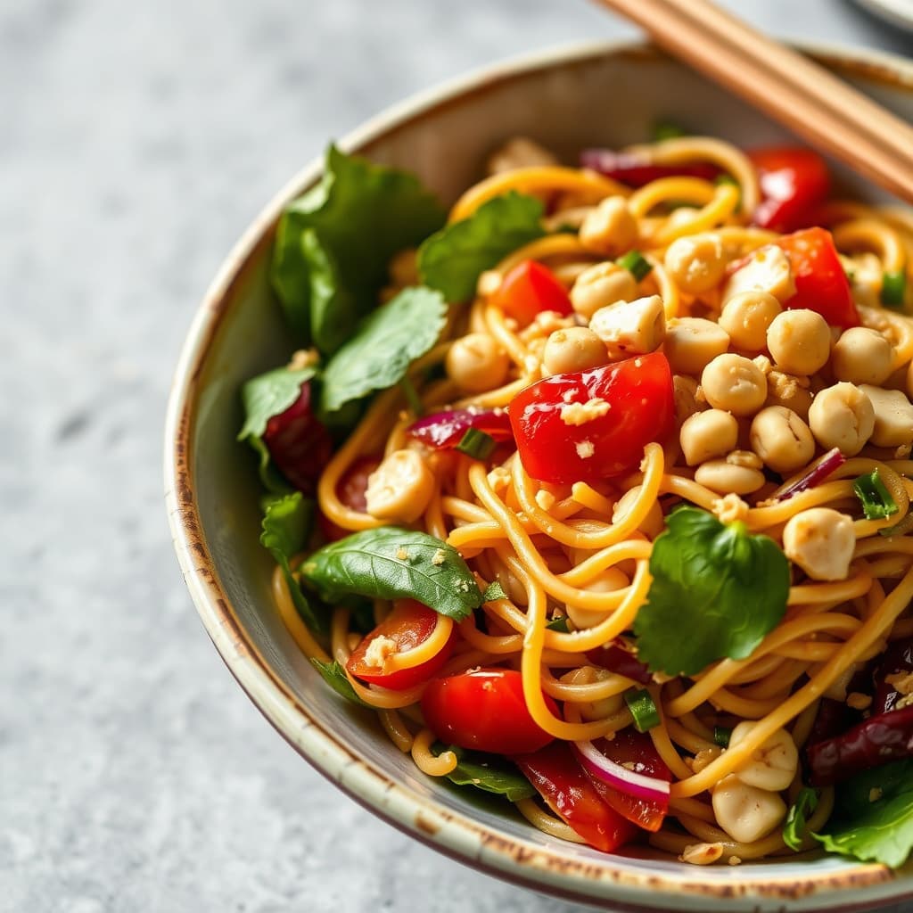 Peanøttnudelsalat