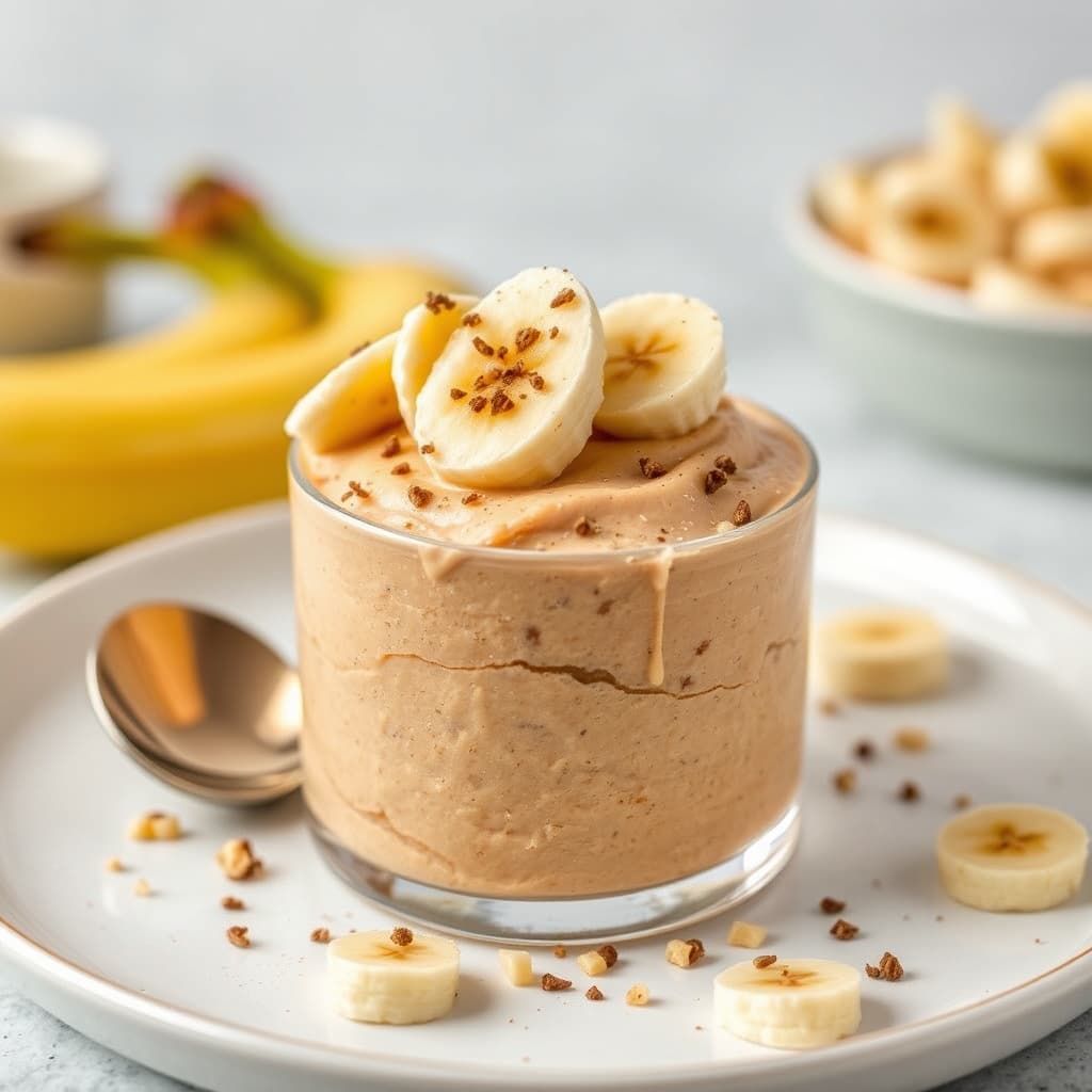 Peanøttsmør-banan semifreddo