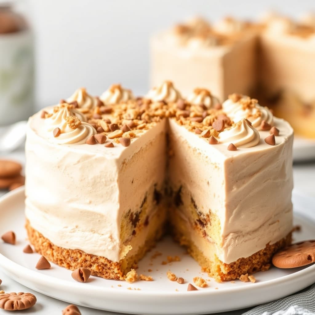 Peanøttsmør-kakemousse-kake