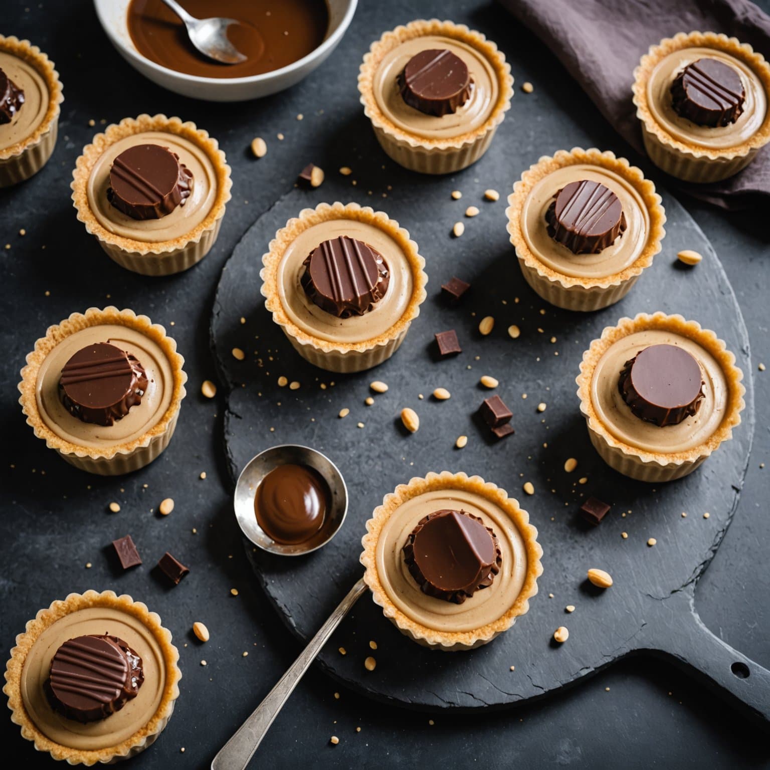 Peanøttsmør-kopp-pai, pudding- og ispopper