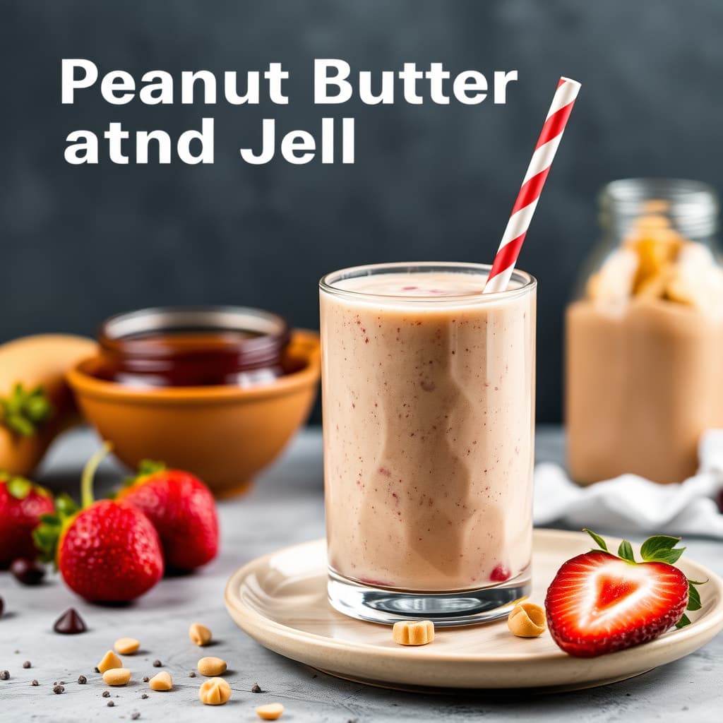 Peanøttsmør- og syltetøy-smoothie