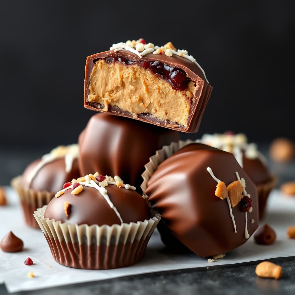 Peanøttsmør- og syltetøyssjokolader