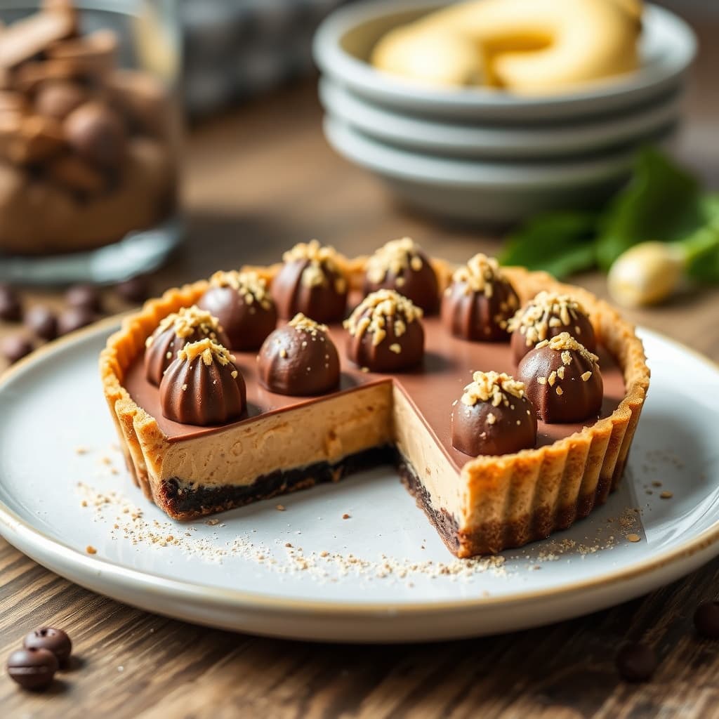 Peanøttsmør-trøffeltærte