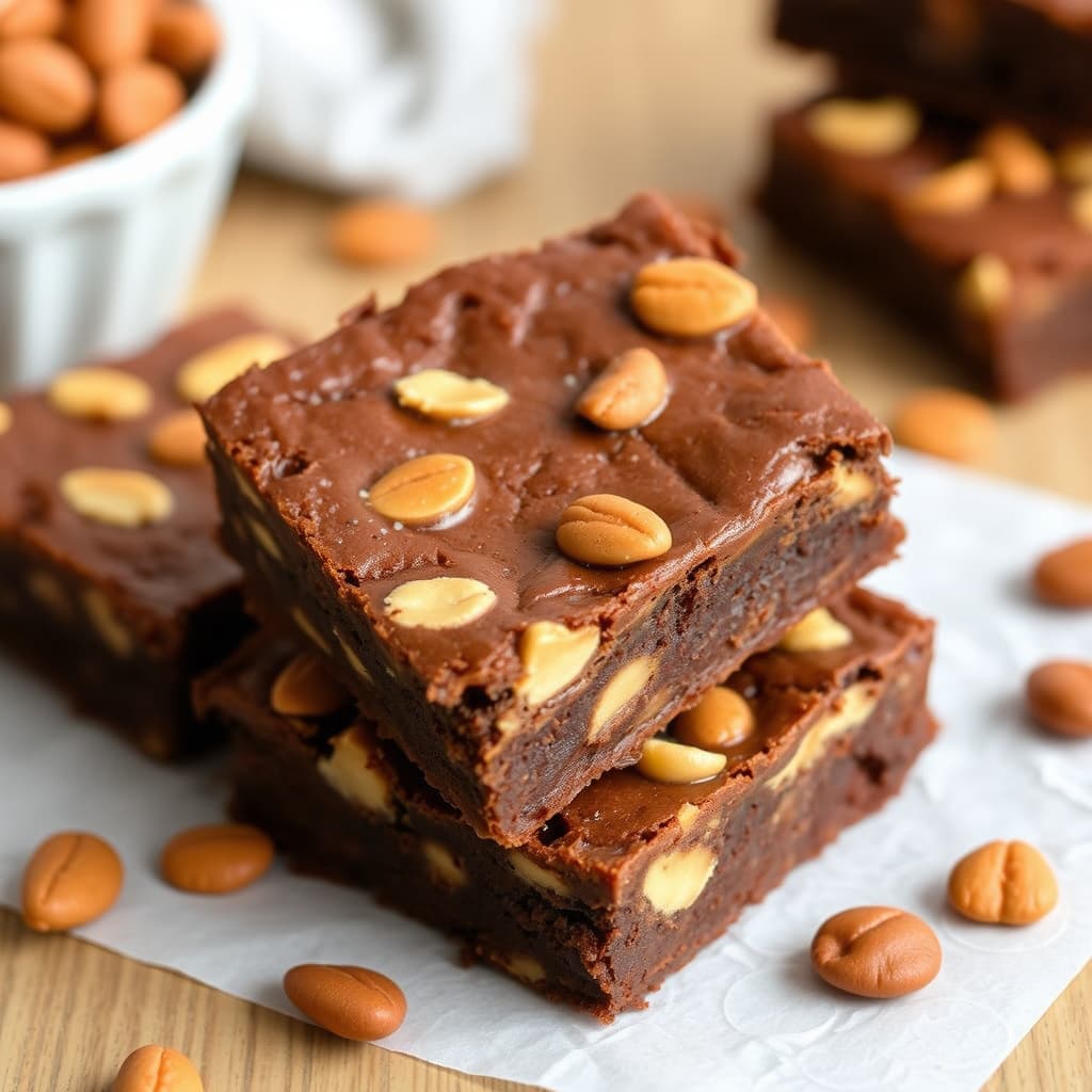 Peanøttsmørknekkebrød brownies