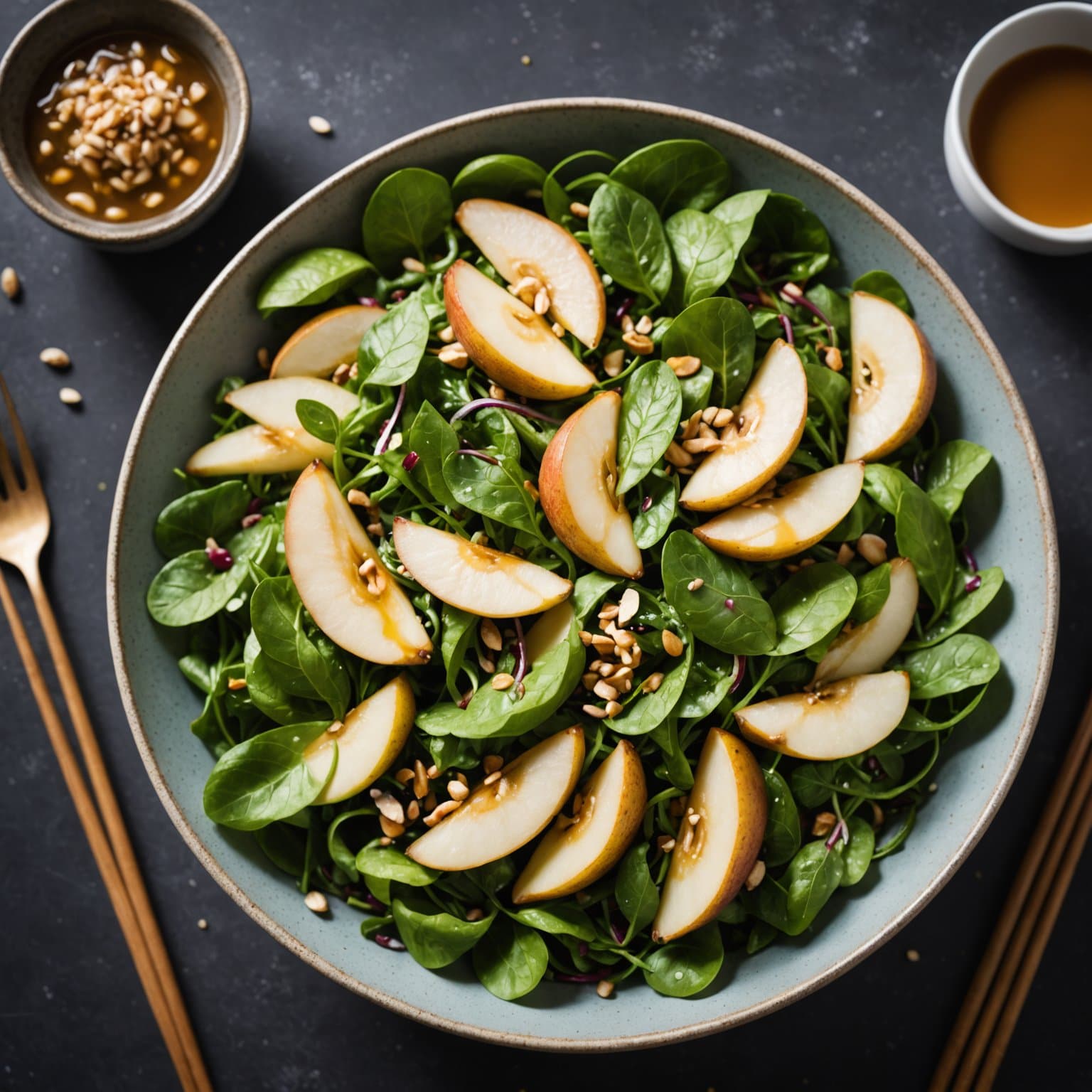 Pear Ginger Soy Salad