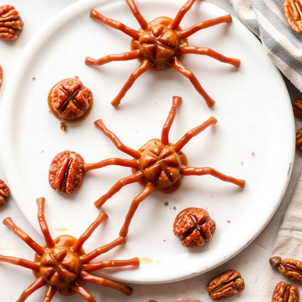 Pekan-karamell-edderkopper