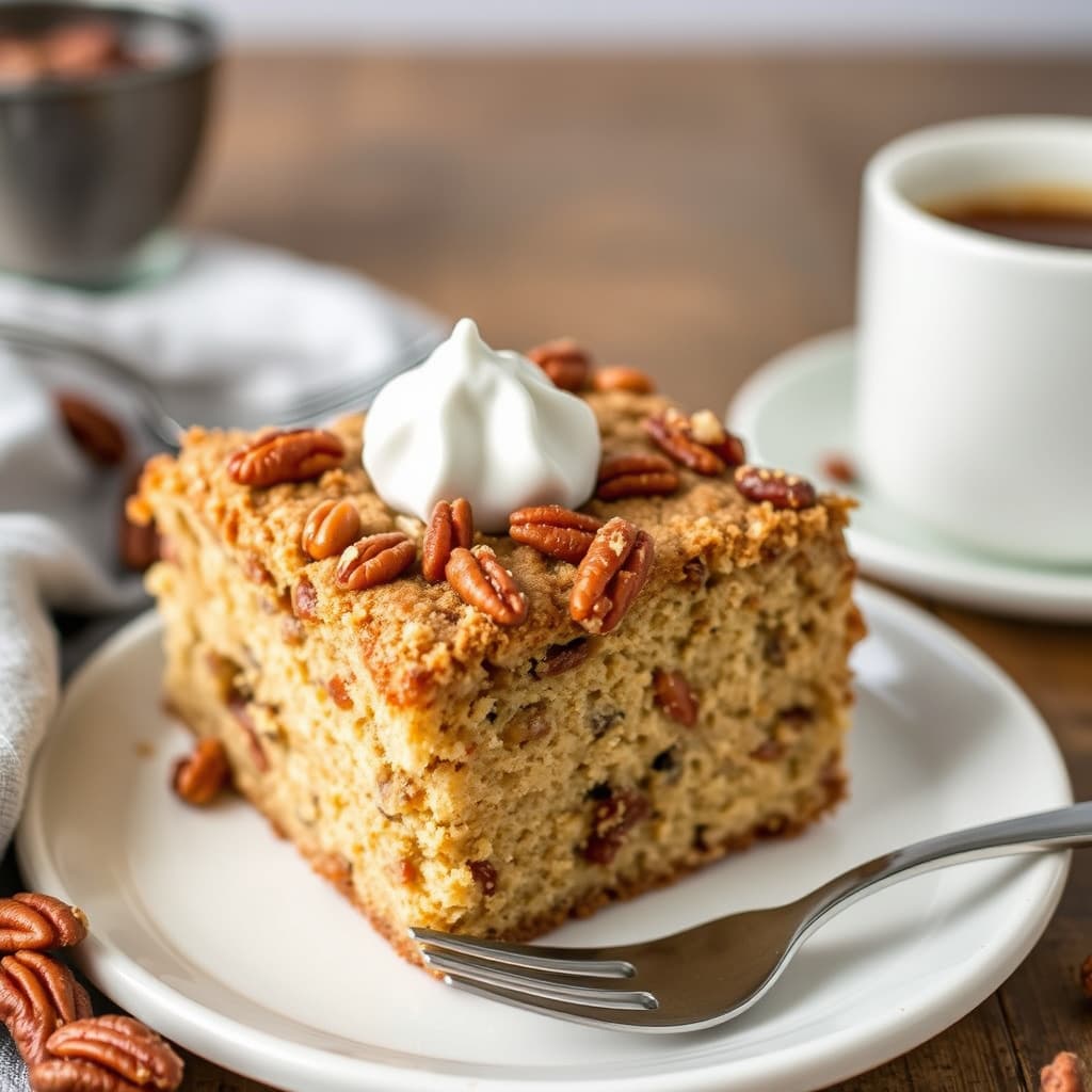Pekan- og streuselkaffekake