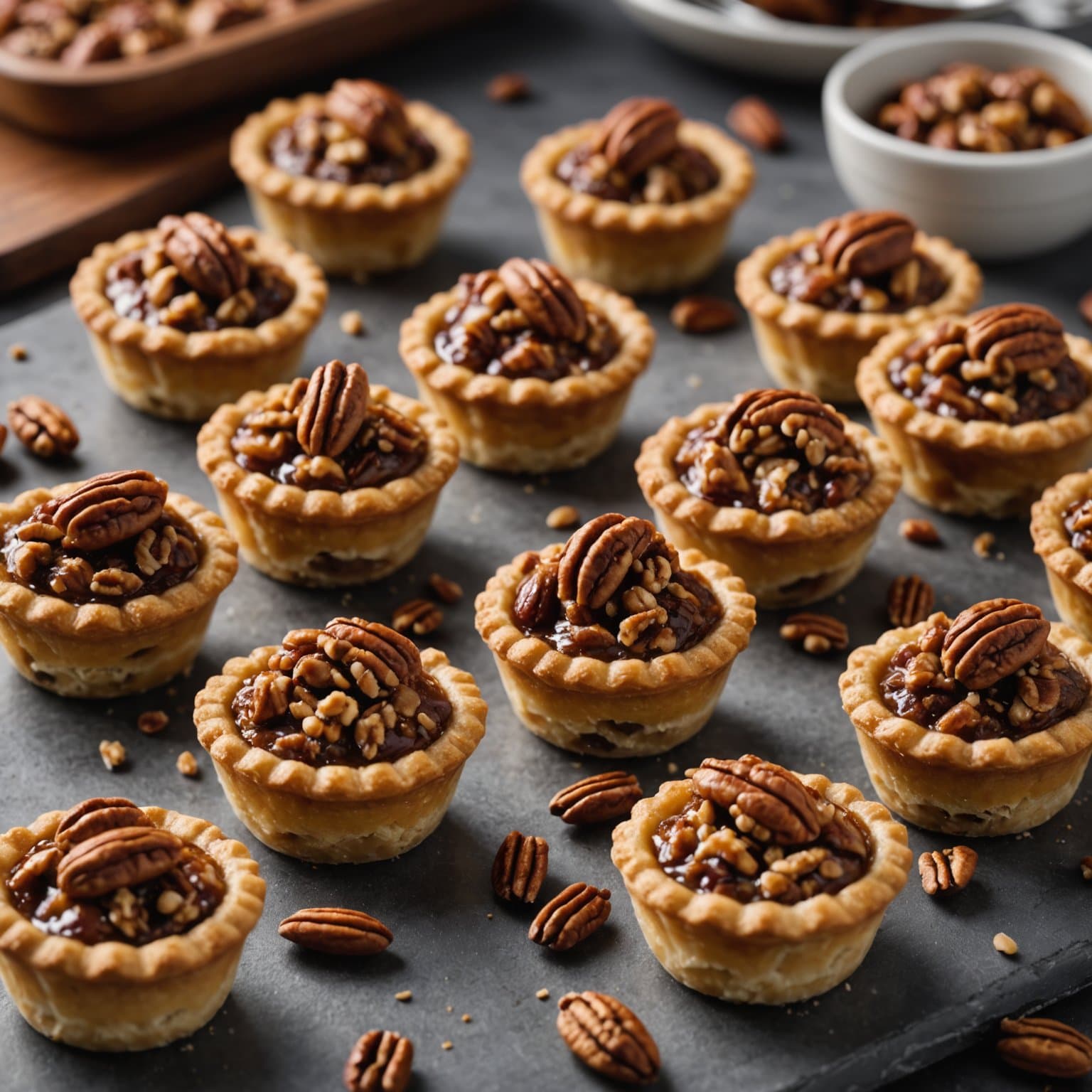 Pekanpieterter i små biter