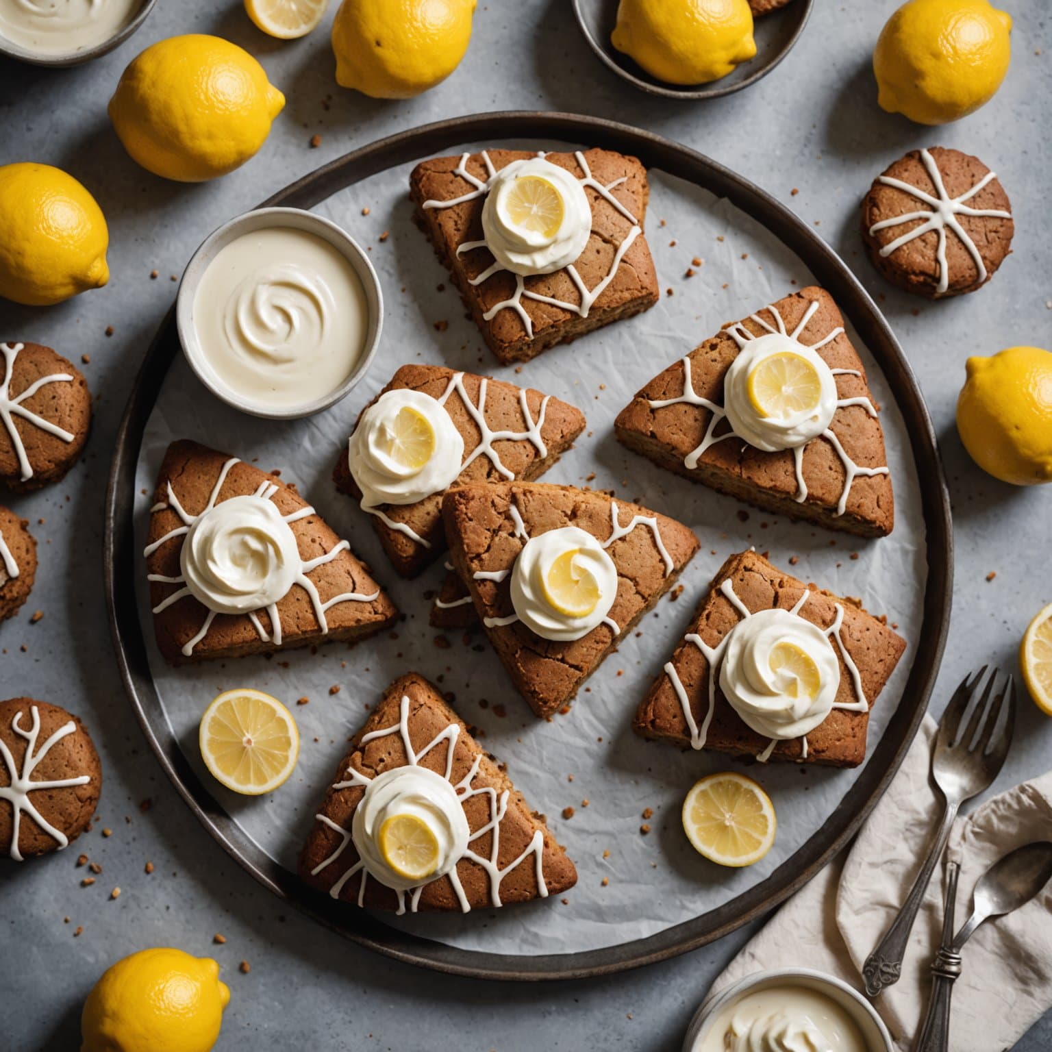 Pepperkake-scones med sitronfrokostkrem