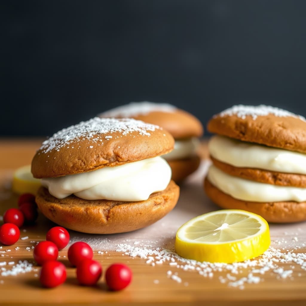 Pepperkake-Whoopie-Pies med sitronkrem