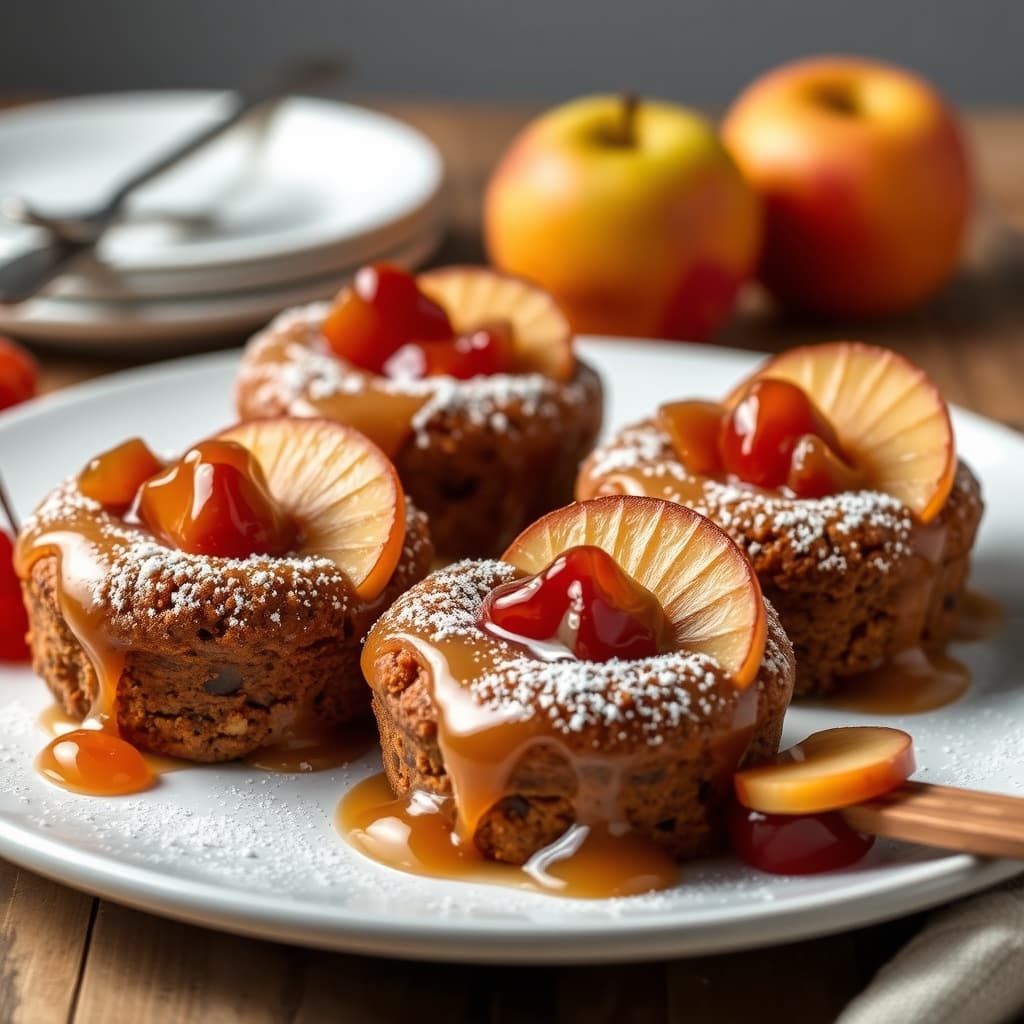 Pepperkakeris med kandiserte epler