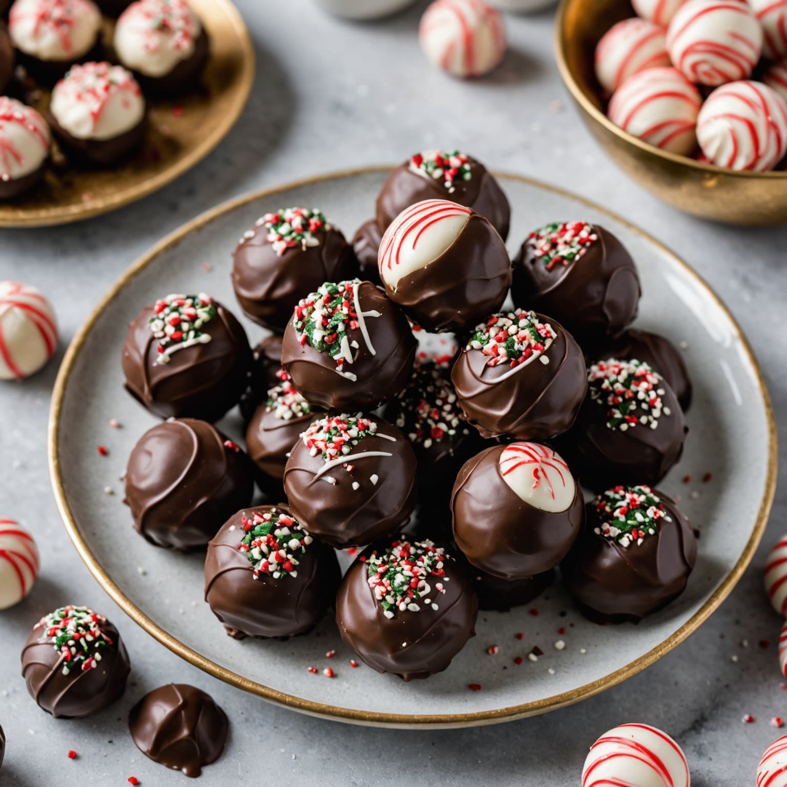 Peppermint Crunch Trøfler