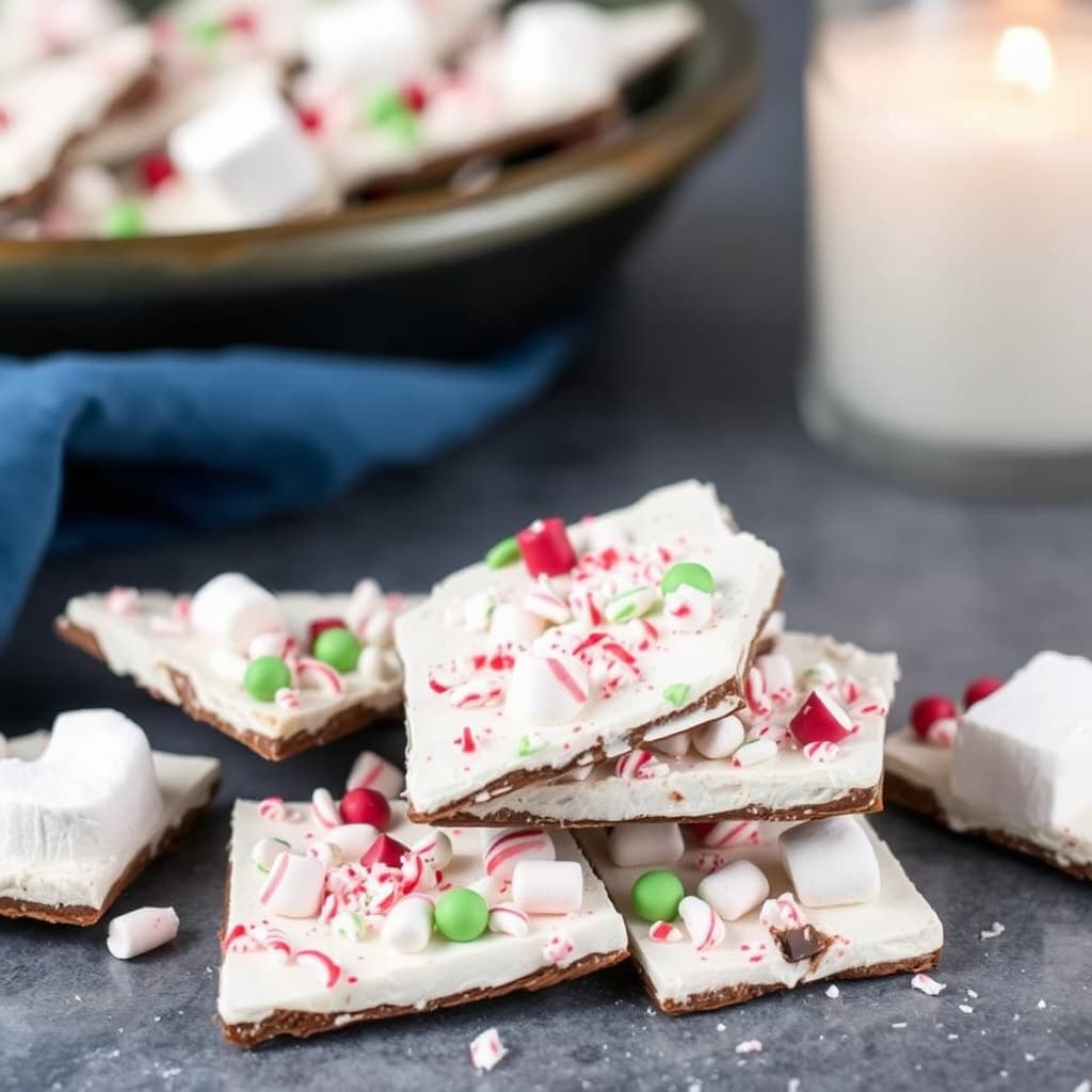 Peppermint-Mini Marshmallow Bark