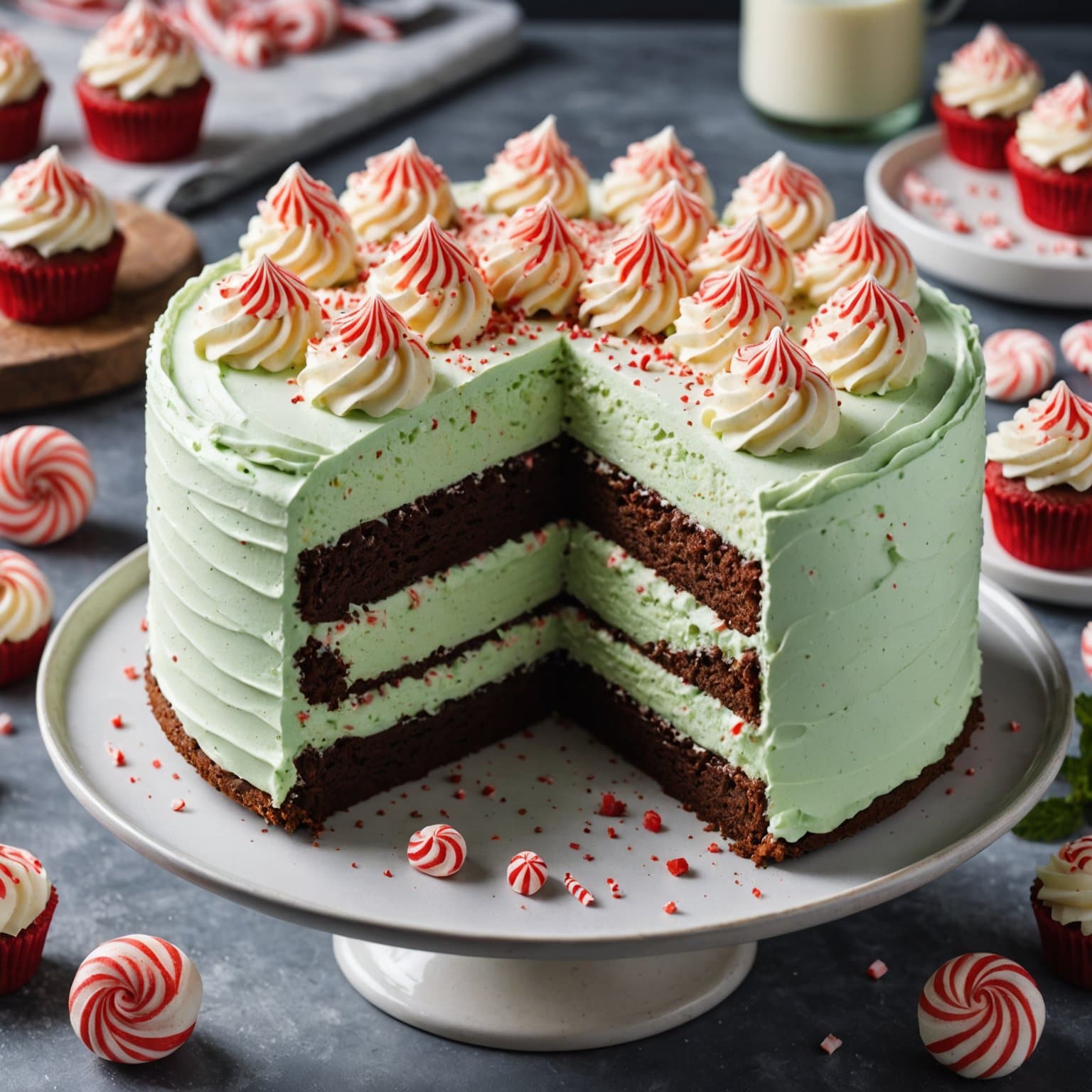 Peppermynte-smørkremfrosting