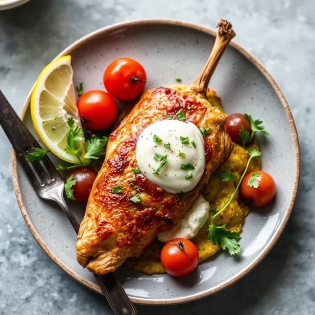 Pepperstekt vaktel med nypotetkrepe