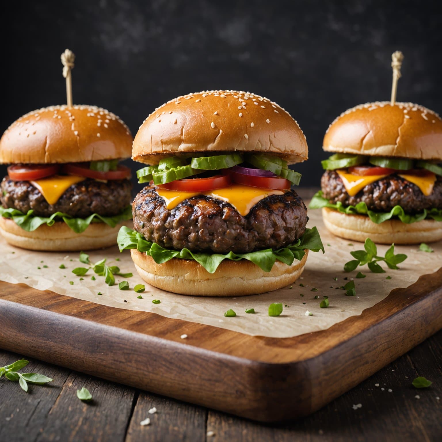 Perfekte gressforede biffburgere