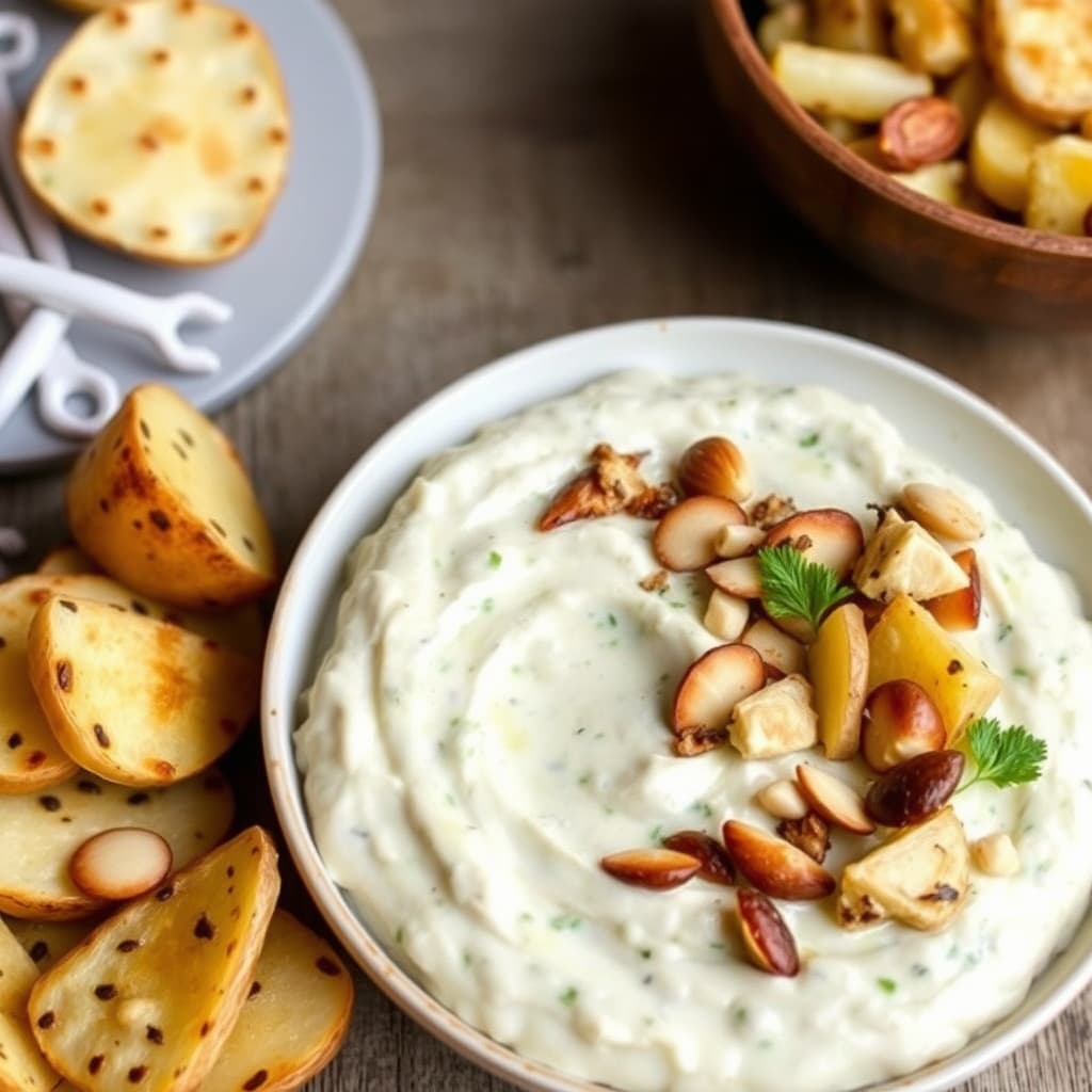 Periyali's Skordalia med mandel, potet og hvitløk