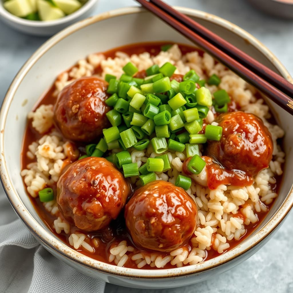 Perleballer – svinekjøttboller i klebrig ris